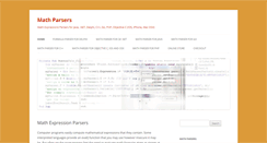 Desktop Screenshot of mathparsers.com